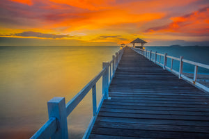 modern-3-piece-aluminium-print-a-wooden-bridge-in-the-far-east