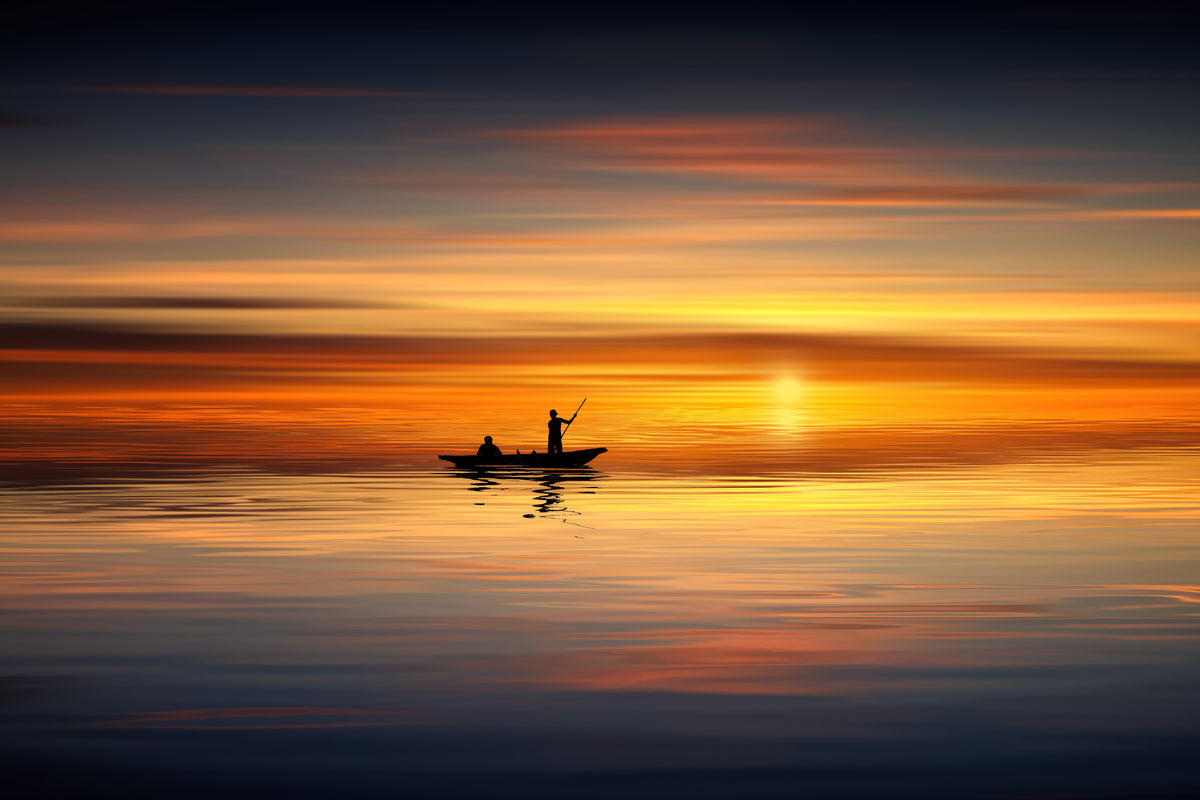 modern-3-piece-aluminium-print-boat-in-the-golden-light