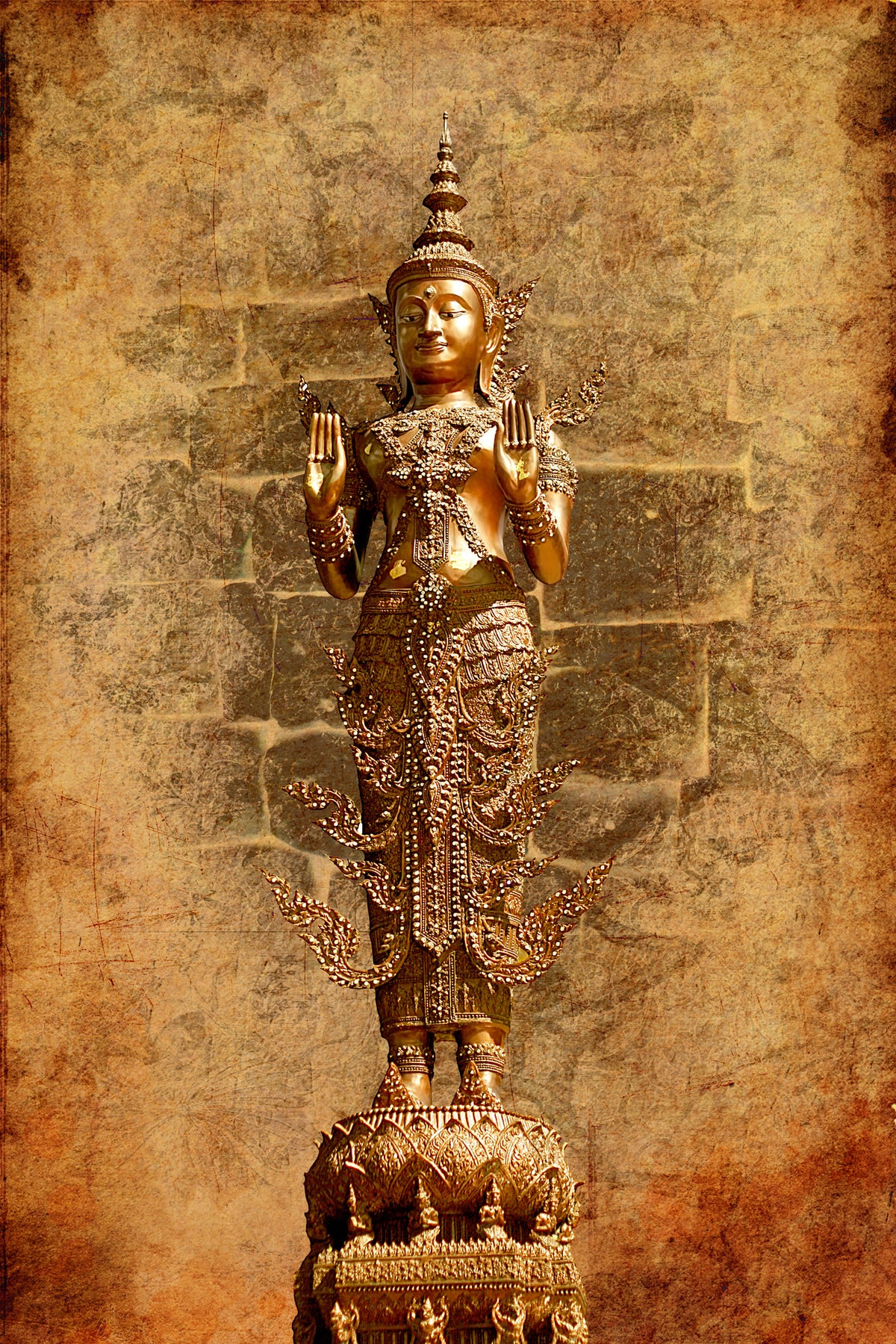 aluminium-print-golden-buddha-statue