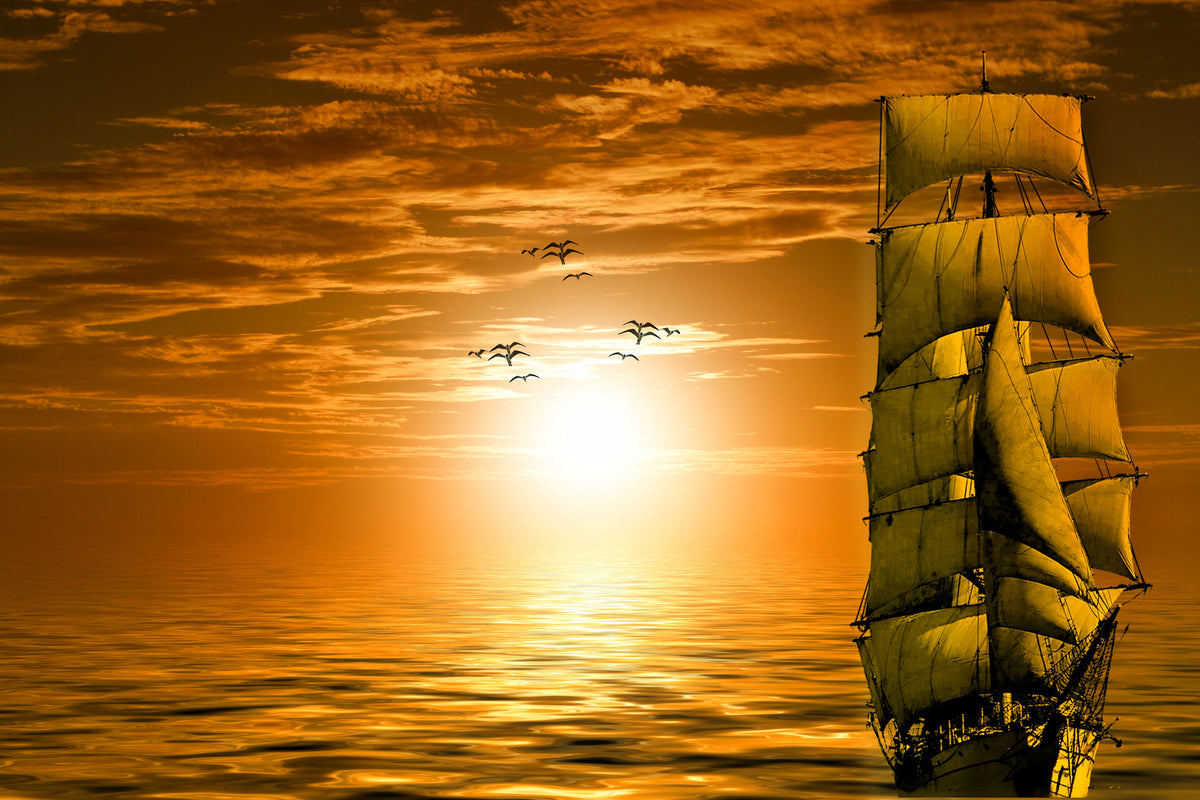 framedcanvas-print-sailing-ship-in-the-sunset
