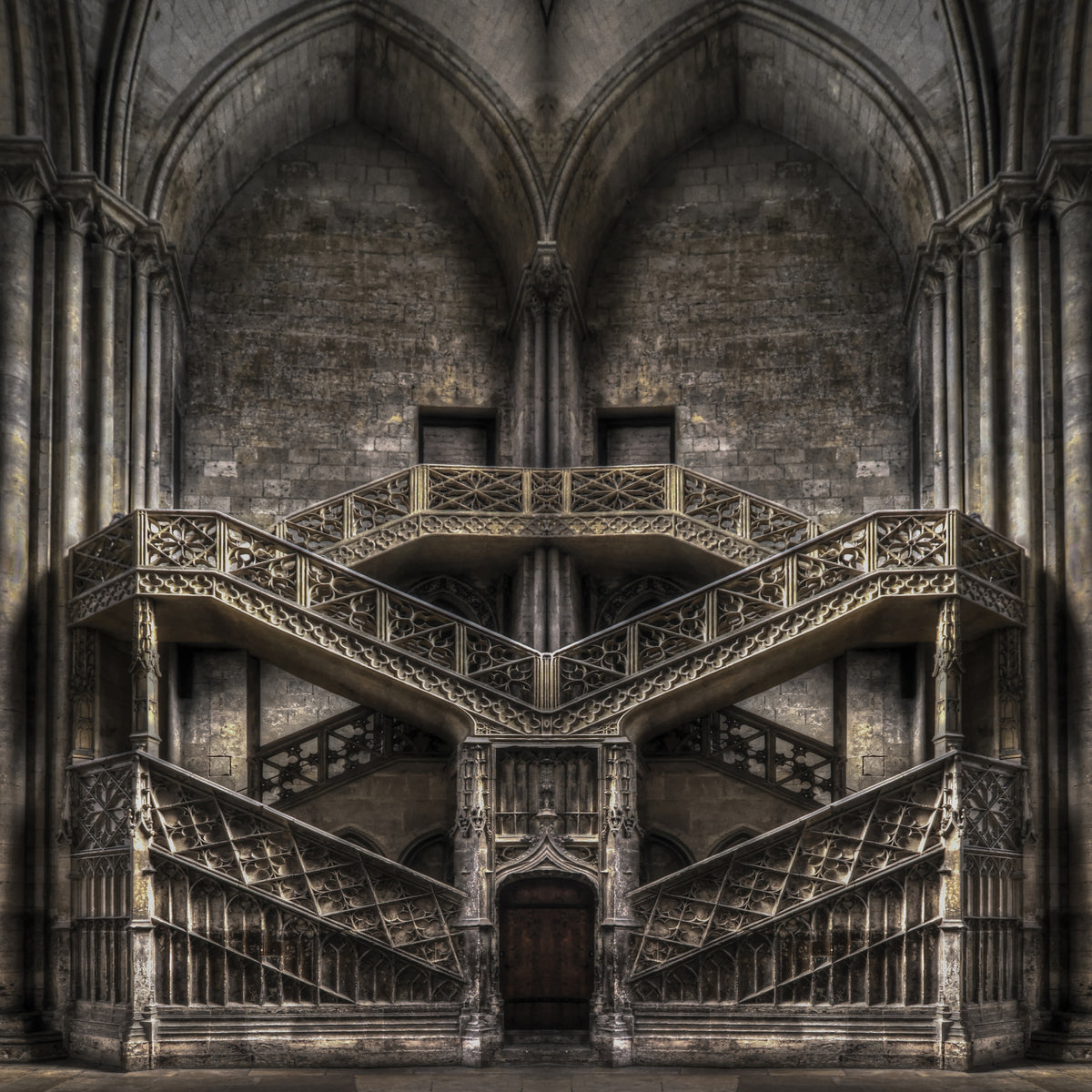 4-piece-aluminium-print-tribute-to-escher