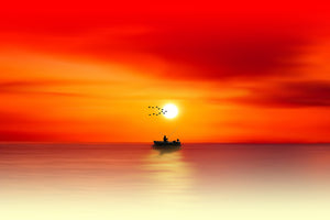 framedposter-print-a-fisherman-in-the-sunset