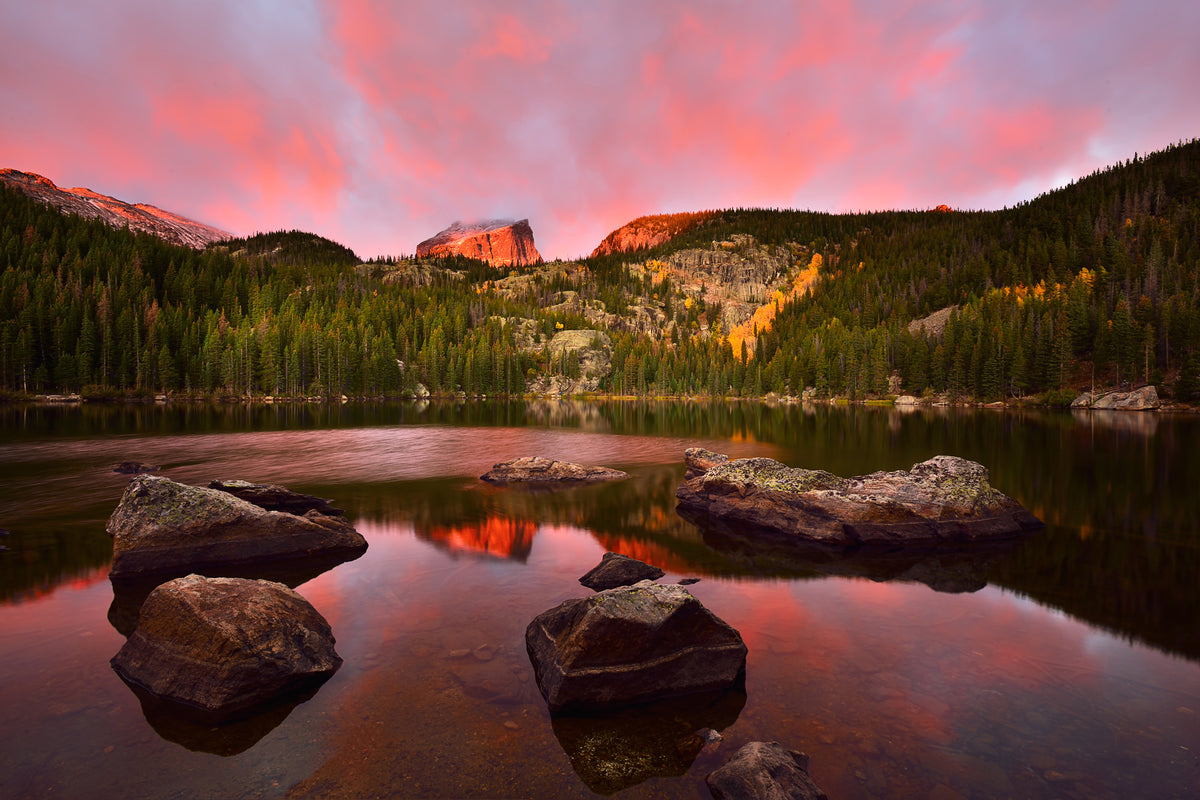 3-piece-aluminium-print-bear-lake-sunrise