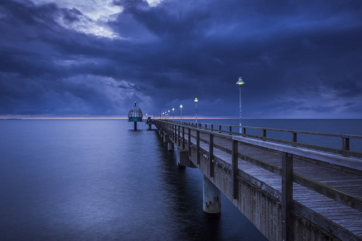 canvas-print-pier-at-night