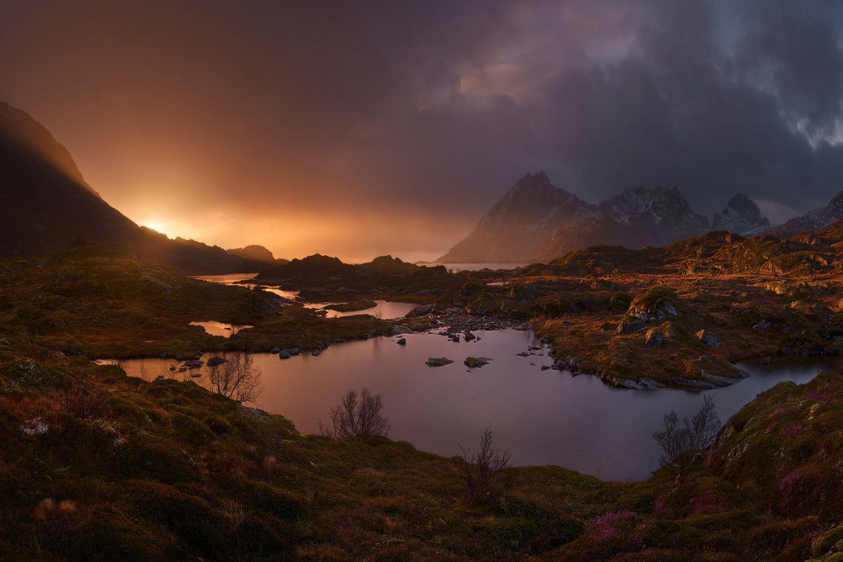 3-piece-aluminium-print-sunrise-over-lofoten