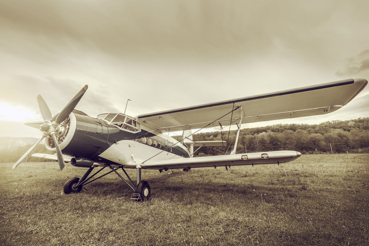 aluminium-print-nostalgic-aircraft-in-retro-style