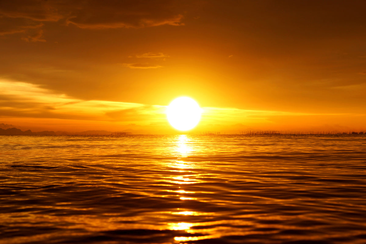 modern-3-piece-aluminium-print-glowing-sunset-on-the-water