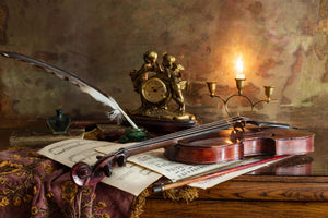 modern-3-piece-canvas-print-still-life-with-violin-and-clock