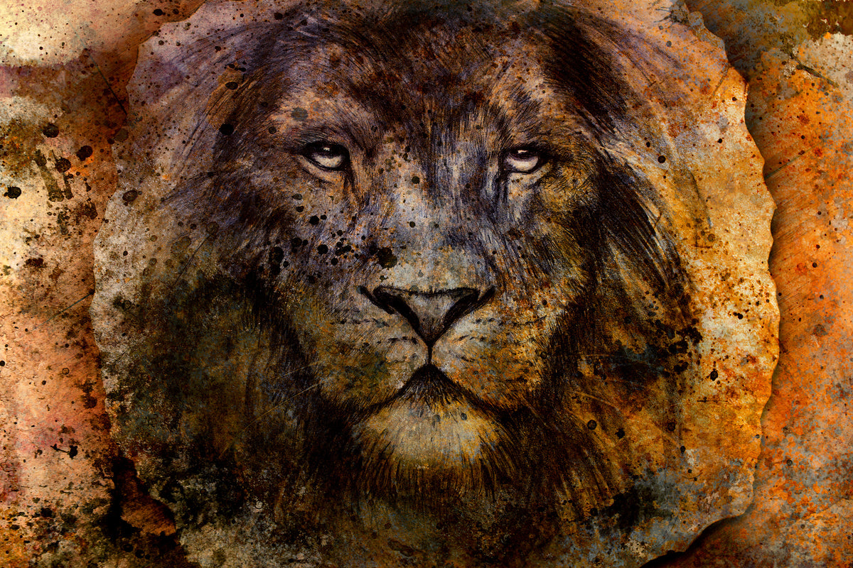 3-piece-acrylic-print-portrait-of-a-lion-ii