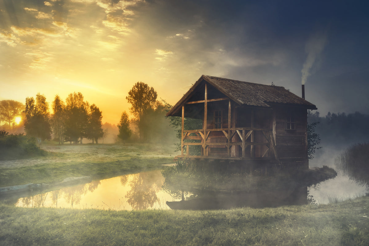 framedcanvas-print-secretive-hut
