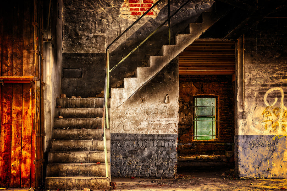 framedcanvas-print-abandoned-stairs
