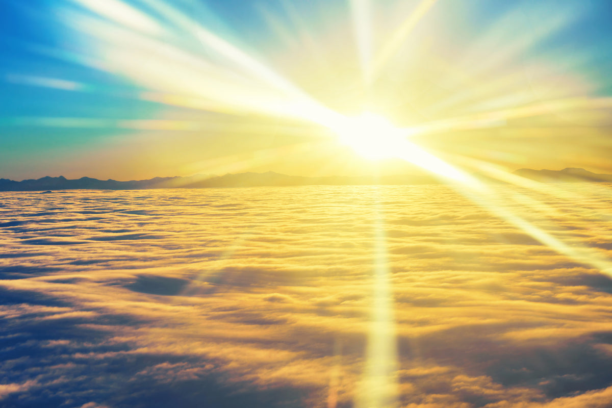 modern-3-piece-aluminium-print-sunset-above-the-clouds