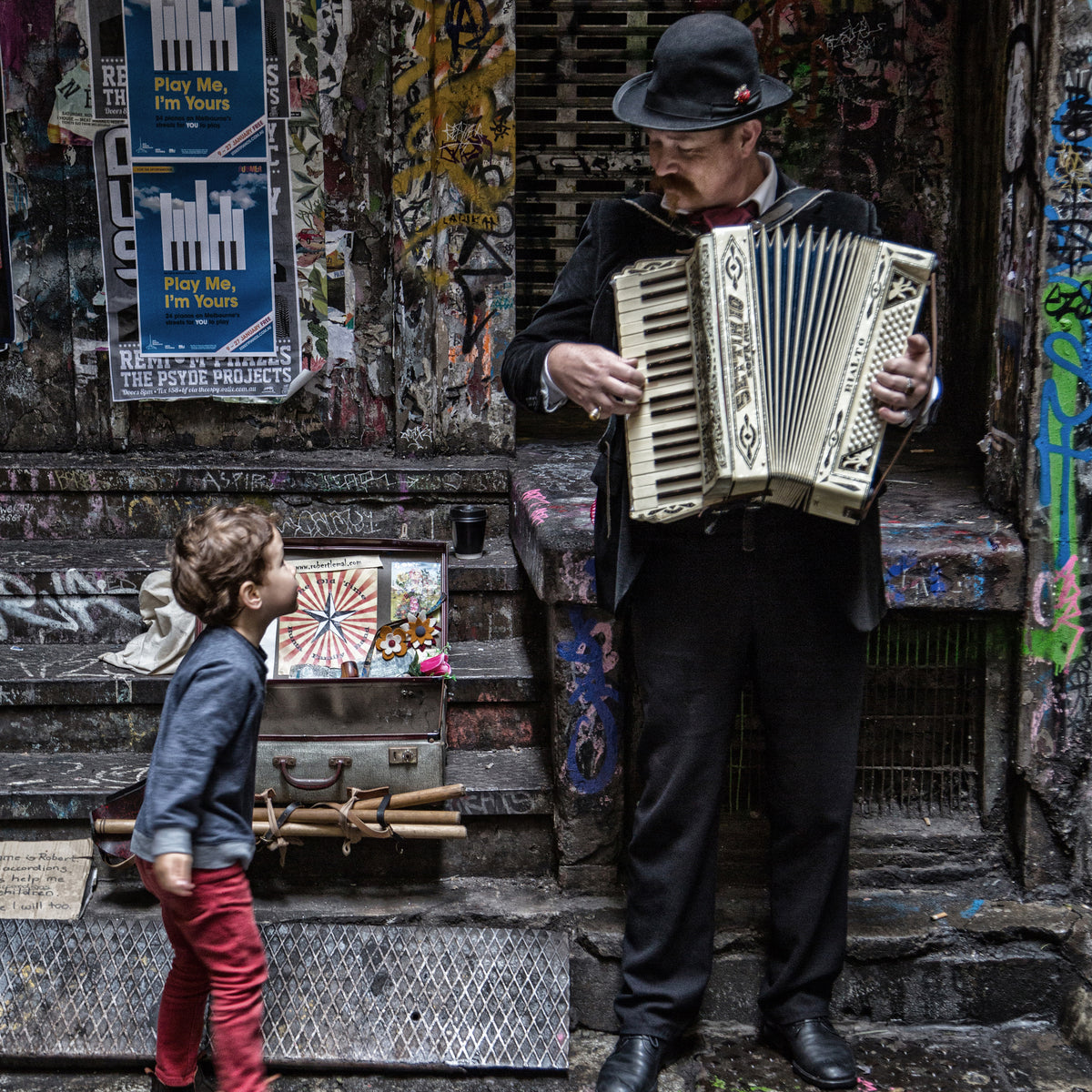 acrylic-print-the-busker-and-the-boy