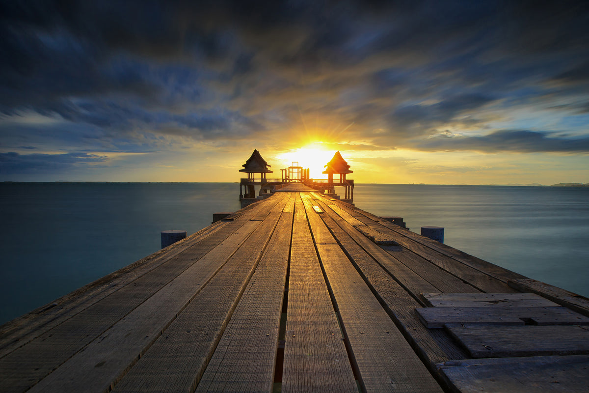 framedposter-print-sunset-at-the-wooden-bridge